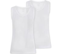 La Marquise Women's Cotton Pointelle Sleeveless Vest - 2 Pack (UK, 14-16, EU, 42-44 White)