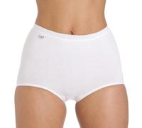 La Marquise - Ladies Maxi Briefs - Combed Cotton, Low-Cut Leg, Stretch - 3pk White (UK 12)
