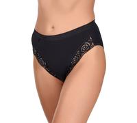 La Marquise Women's 6 Pack Lace Comfort Stretch High Leg Briefs in Black | Size: 16 La Marquise Black 16