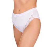La Marquise Women's 6 Pack Lace High-Leg Briefs (White UK,10 EU, 38)