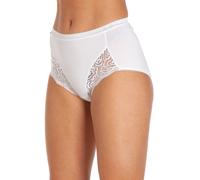 La Marquise Women's 6 Pack Cotton Rich Maxi Lace Briefs Comfort Stretch White UK 20/EU 48