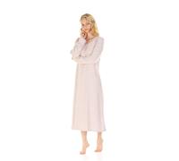 La Marquise Womens Brushed Long Sleeve Nightdress Nightie Pink Size 12-14
