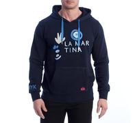 La Martina Hoodie Over Fit Hooded Sweatshirt YMF309-FP568 Men Navy