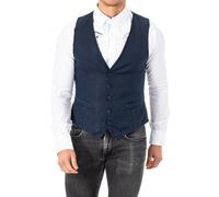 La Martina Mens fine knit vest with adjustable belt V-neck HMJA11 - Blue - Size IT 46 (Mens)