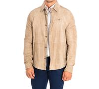 La Martina Mens Leather Jacket RML004-LT102 man - Beige - Size Large