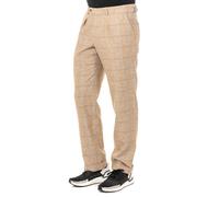 La Martina Mens long checkered trousers with hemmed bottoms JMTJ01 - Brown - Size 32 (Waist)