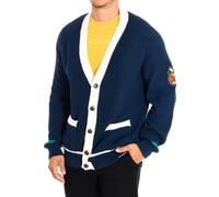 La Martina Mens Long Sleeve Knitted Sweater TMS300-XC040 - Blue Cotton - Size Large