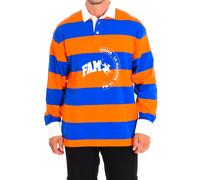 La Martina Mens Long Sleeve Polo 11M096-JS334 man - Orange Cotton - Size Medium