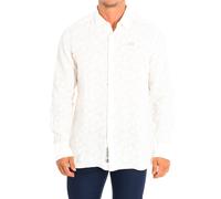 La Martina Mens Long Sleeve Shirt TMC015-TL321 - Beige Linen - Size Small