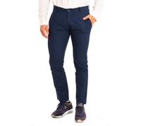 La Martina Mens Long trousers with straight cut and hems TMT014-TL121 for men - Blue Linen - Size 40 (Waist)