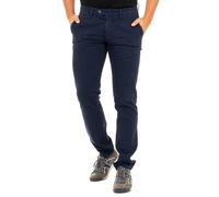 La Martina Mens long trousers with straight cut hems KMTA01 - Blue Cotton - Size EU 56 (Mens)