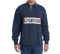 La Martina Mens Over Fit Long Sleeve Polo UMP316-JS305 Men - Blue - Size Large