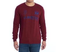 La Martina Mens Regular Fit Crew Neck Sweater XMS300-YV021 - Bordo - Size Medium