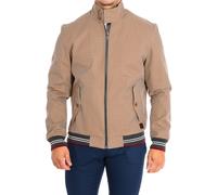 La Martina Mens Regular fit jacket with high collar and button closure TMO008-PP579 man - Brown Cotton - Size 2XL