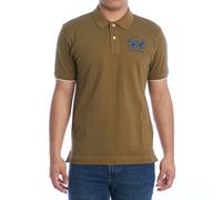 La Martina Mens Regular Fit Short Sleeve Polo YMP001-PK001 - Green Cotton - Size Small