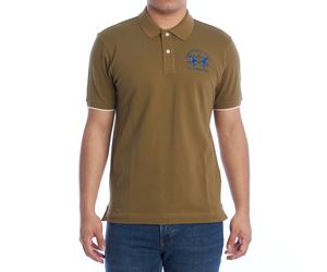 La Martina Mens Regular Fit Short Sleeve Polo YMP001-PK001 - Green - Size Medium