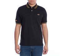 La Martina Mens Regular Fit Short Sleeve Polo YMP014-PK031 - Black - Size Small
