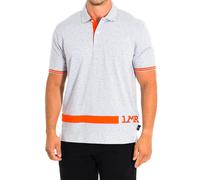 La Martina Mens Short Sleeve Polo TMP304-JS303 man - Grey Cotton - Size Small