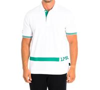 La Martina Mens Short Sleeve Polo TMP304-JS303 man - White Cotton - Size Small