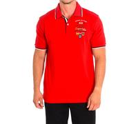 La Martina Mens Short Sleeve Polo TMP312-JS303 man - Red Cotton - Size Small