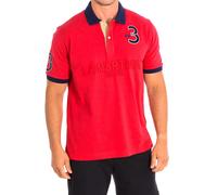 La Martina Mens Short Sleeve Polo TMP600-JS316 man - Red Cotton - Size Medium
