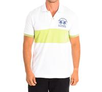 La Martina Mens Short Sleeve Polo TMP610-PK097 man - White Cotton - Size Large