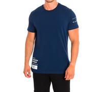 La Martina Mens Short Sleeve T-shirt RMRP60-JS092 man - Blue Cotton - Size Large