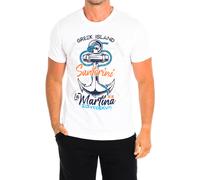 La Martina Mens Short Sleeve T-Shirt TMR011-JS206 - White Cotton - Size X-Large