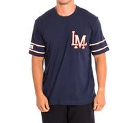 La Martina Mens Short Sleeve T-Shirt TMR316-JS206 - Blue Cotton - Size Medium