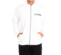 La Martina TMF601-FP533 Mens zip-up hoodie - White Cotton - Size 2XL