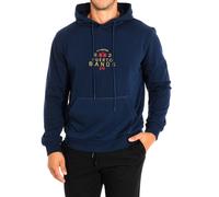 La Martina TMF608-FP225 Mens Hoodie - Blue Cotton - Size 3XL