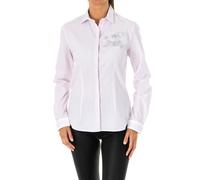 La Martina Womens Long sleeve shirt with lapel collar LWC603 woman - Pink Cotton - Size 2XL