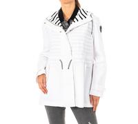 La Martina Womens long-sleeved jacket with fixed hood and adjustable drawstring LWO002 - White Cotton - Size Small