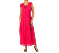 La Martina Womens Sleeveless dress with closed neck LWD007 woman - Pink Cotton - Size Small