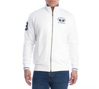 La Martina YMF300-FP568 Mens Regular Fit Zip Up Sweatshirt - White - Size Small