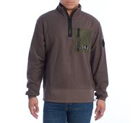 La Martina YMF601-FP565 Mens Regular Fit Half Zip Sweatshirt - Brown - Size X-Large