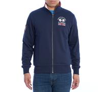 La Martina YMF602-FP112 Mens Zip Up Sweatshirt - Blue - Size Small