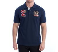 La Martina YMP315-PK031 Men's Short Sleeve Polo Shirt Blue