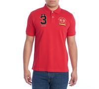 La Martina YMP315-PK031 Mens Short Sleeve Polo Shirt - Red - Size X-Large