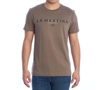 La Martina YMR005-JS206 Mens Regular Fit Short Sleeve T-Shirt - Brown - Size Large