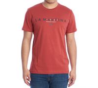 La Martina YMR005-JS206 Mens Regular Fit Short Sleeve T-Shirt - Red - Size Small
