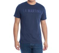 La Martina YMR316-JS388 Mens Regular Fit Short Sleeve T-Shirt - Blue - Size 2XL