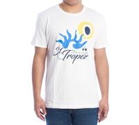 La Martina YMR317-JS395 Mens Regular Fit Short Sleeve T-Shirt - White - Size Medium