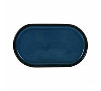 La Mediterránea Chester Blue Oval Snack Tray 25.5 x 13.5 x 2.5 cm (12 Units)
