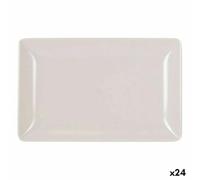 La Mediterránea Snack Tray Melamine White Gloss 20 x 13 x 2 cm (24 Units)