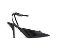 La Medusa Leather Slingback Pumps 85 mm - female - Versace - Pumps - Black - 6 UK - Shoes 6 UK