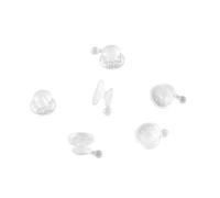 LA MIERE 10Pcs Dental Orthodontic Lingual Button Bondable Ceramic Clear Lingual Buttons with Hook