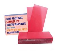 LA MIERE 20PCS Summer USE 280G Medium Tough, Dental Base Plate Wax - Molding Casting Wax Sheet Denture Utility Bite Casting Sheets, Modeling Filling Laboratory Supply Lab Dentist Auxiliary Material