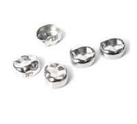 LA MIERE 5Pcs Dental Kids Crown Primary Molar Pedo Crowns Stainless Steel 48 Sizes ELR6 (11.2X10.2mm)