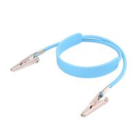 LA MIERE 6Pcs Autoclavable Dental Flexible Medical Grade Silicone Bib/Bibs Holders Clips, Napkin Clips, with Stainless Steel Alligator/Extra Wide Neck Band(1,Sky Blue)